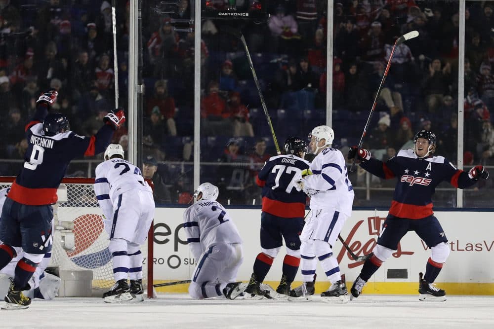 The Capitals beat the Maple Leafs 5-2 on Saturday at Navy-Marine Corps Memorial Stadium. (Patrick Smith/Getty Images)