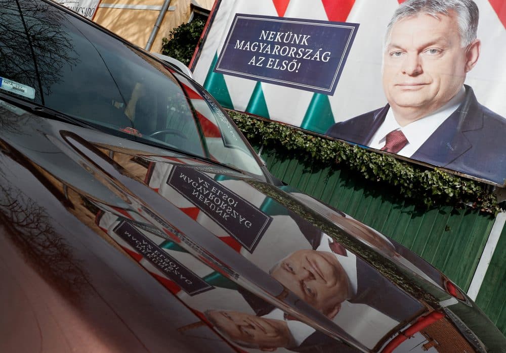 An election poster of the Hungarian Prime Minister Viktor Orban seen on April 4, 2018 in Budapest, Hungary. Hungary will hold a parliamentary election on April 8. (Laszlo Balogh/Getty Images)