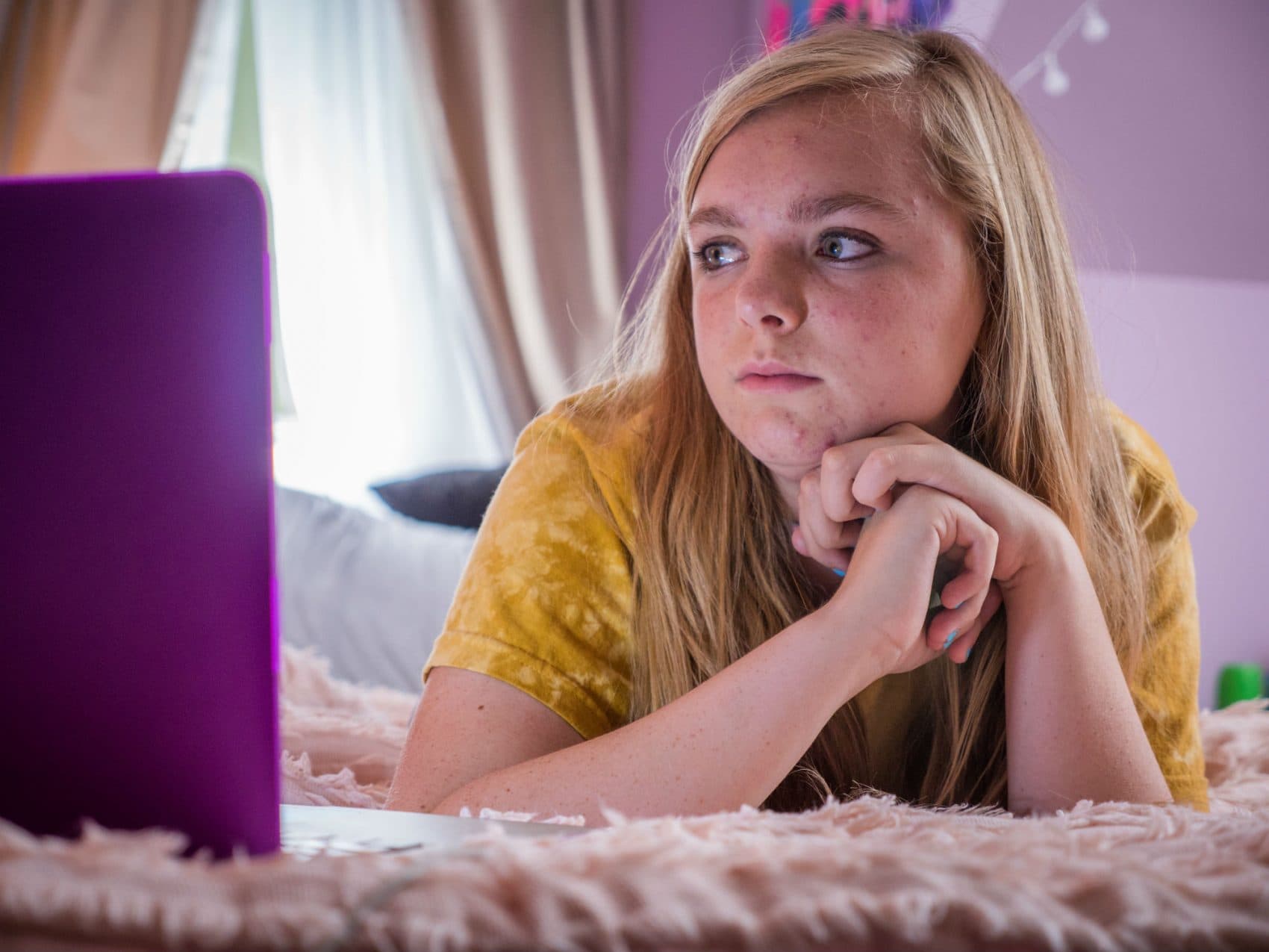Elsie Fisher in &quot;Eighth Grade.&quot; (Courtesy Linda Kallerus/A24)