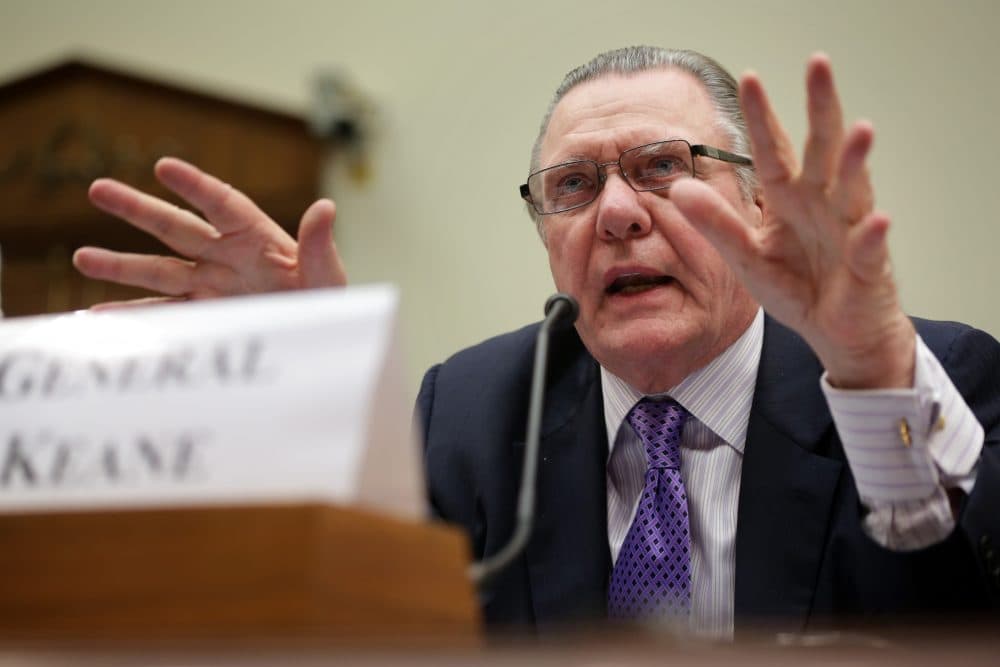 Chairman of the Board of the Institute for the Study of War, retired Army Gen. Jack Keane, testifies during a joint hearing in 2014 on Capitol Hill in Washington, D.C. (Alex Wong/Getty Images)