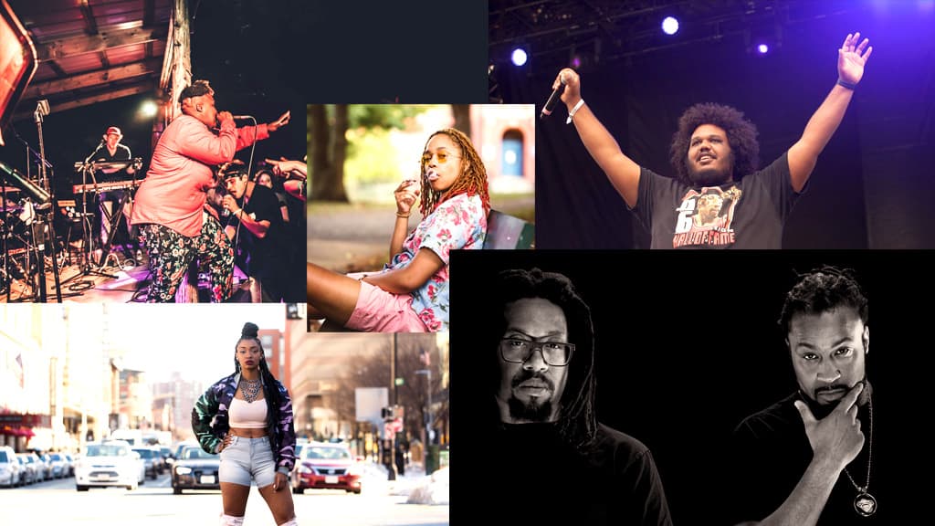 Billy Dean Thomas, Vintage Lee, Michael Christmas, Dutch Rebelle and The Perceptionists. (Courtesy of the artists and Joe Difazio)
