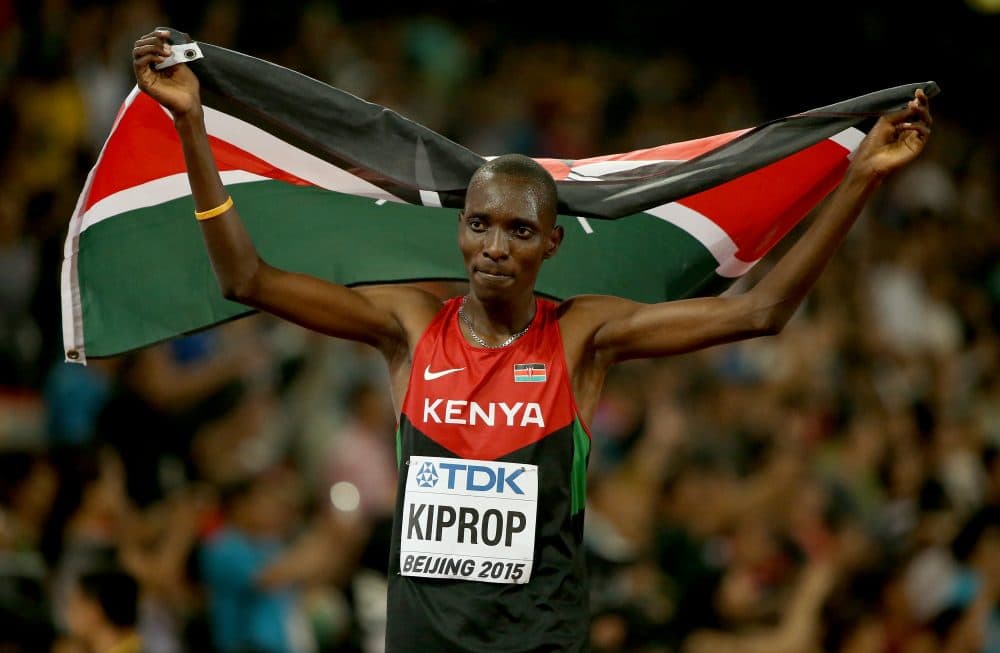 Asbel Kiprop of Kenya tested positive for EPO, but says extortion led to his sample being tampered with. (Photo by Andy Lyons/Getty Images)