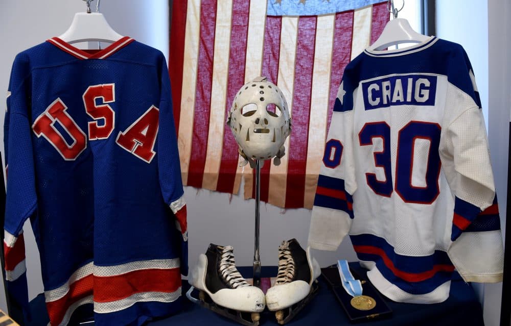 Jim Craig's memorabilia from the 1980 Olympic run was auctioned off back in 2016. Craig and his teammates' win over the Soviet Union in 1980 was portrayed in the 2004 movie &quot;Miracle.&quot; (TIMOTHY A. CLARY/AFP/Getty Images)