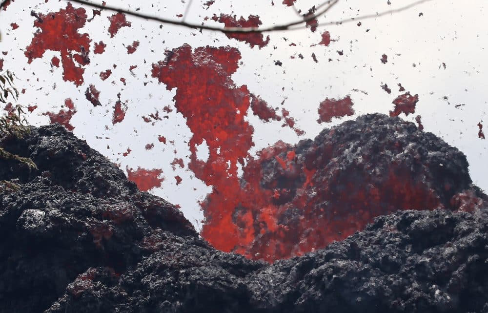 A lava fissure erupts in the aftermath of eruptions from the Kilauea volcano on Hawaii's Big Island, on May 12, 2018 in Pahoa, Hawaii. (Mario Tama/Getty Images)