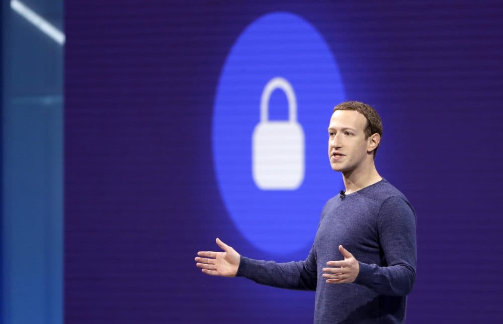 Facebook CEO Mark Zuckerberg makes the keynote speech at F8, theFacebook's developer conference, Tuesday, May 1, 2018, in San Jose, Calif. (Marcio Jose Sanchez/AP)