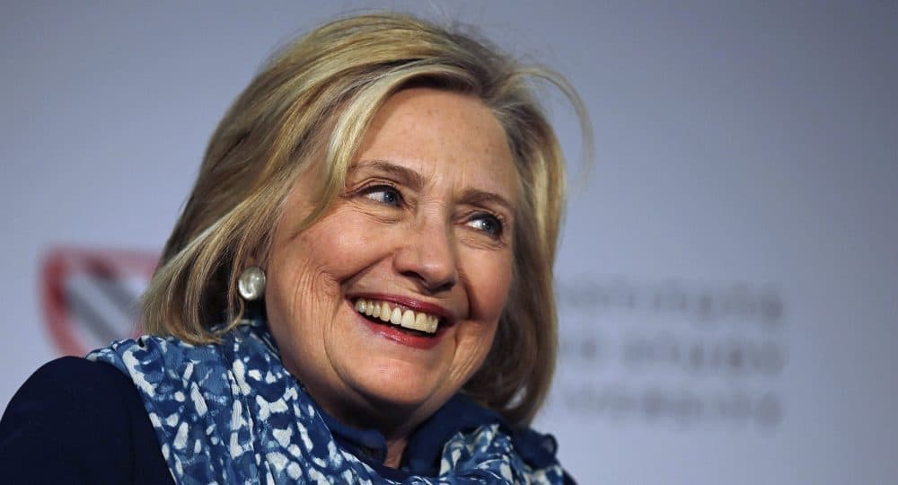 Hillary Clinton smiles as she is introduced at Harvard University in Cambridge, Mass. on Friday. (Charles Krupa/AP)