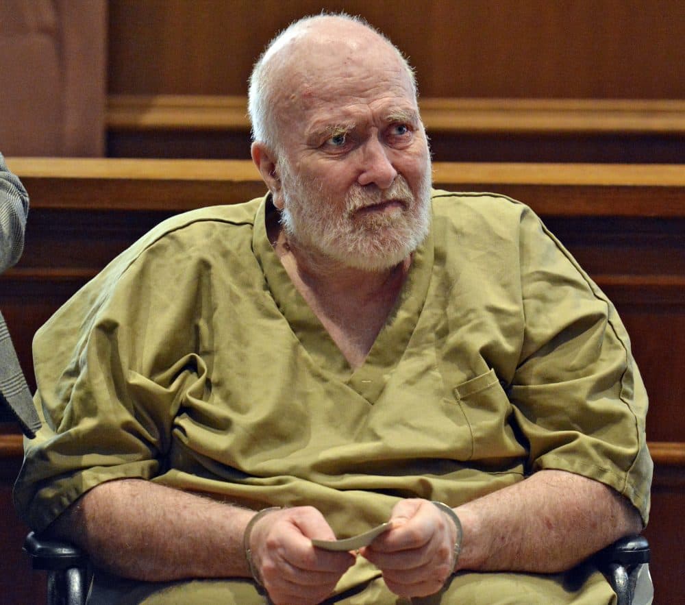 Convicted child rapist Wayne Chapman appears for his arraignment in Ayer, Mass. (Chris Christo/The Boston Herald via AP, Pool)