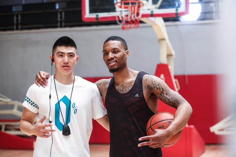 Saiyuan Bian fell in love with basketball as a kid growing up in China. He thought the game could take him to the moon. It hasn't taken him quite that far, but it has taken him around the world -- and brought him closer to NBA players like Damian Lillard. (Courtesy Saiyuan Bian)