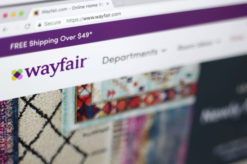 The Wayfair website on a computer in New York. (Jenny Kane/AP)