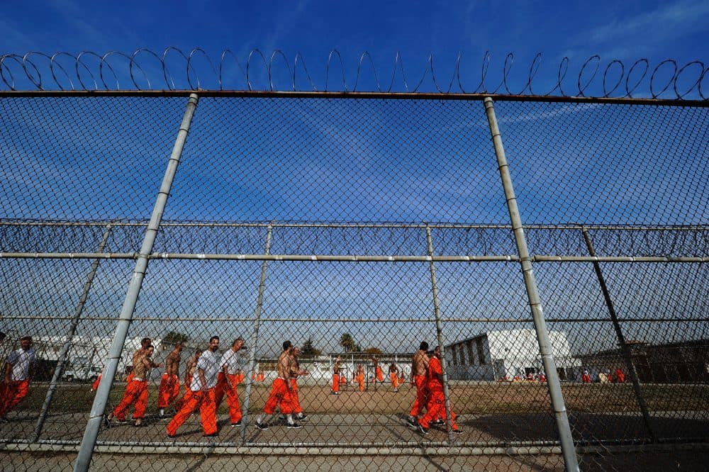 Inmates at Chino State Prison in Chino, Calif. (Kevork Djansezian/Getty Images)