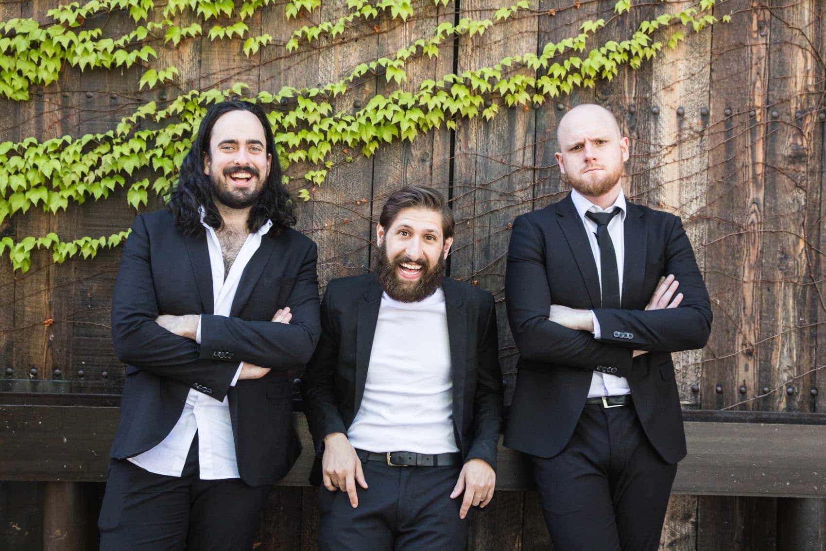 Left to right, Zachary Ruane, Mark Samual Bonanno and Broden Kelly of comedy troupe Aunty Donna. (Courtesy Annelise Nappa)