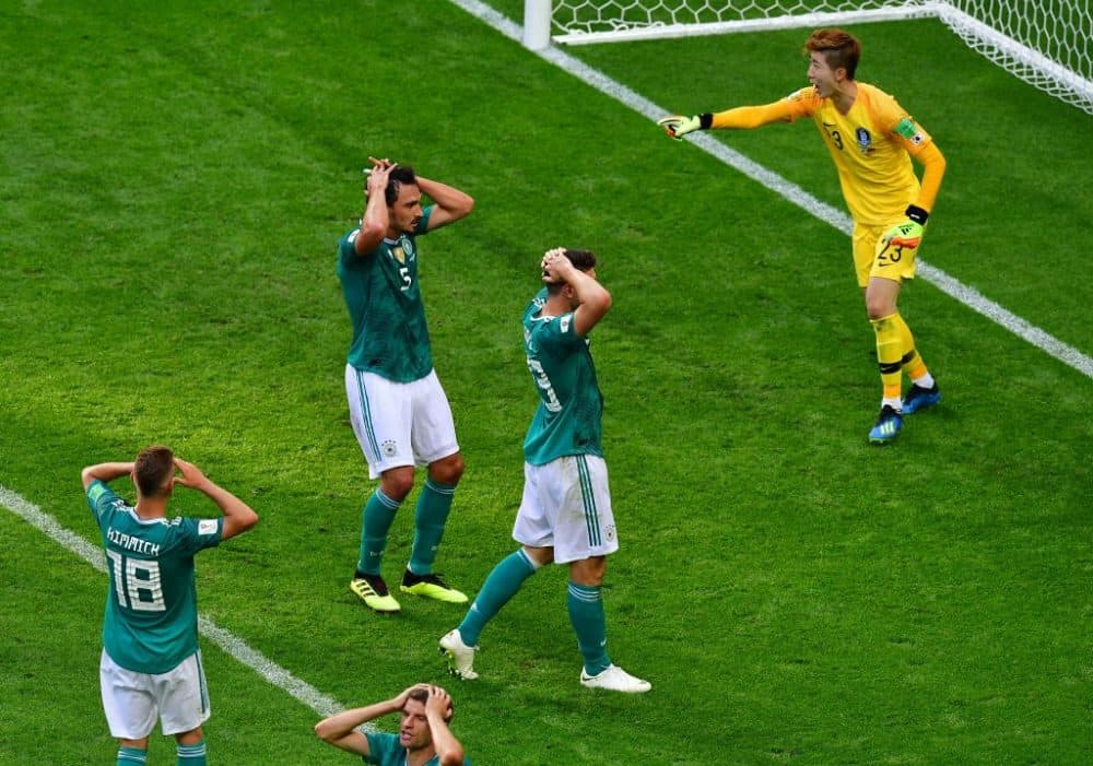 Germany lost. Germany's out of the 2018 World Cup. (Luis Acosta /FP/Getty Images)