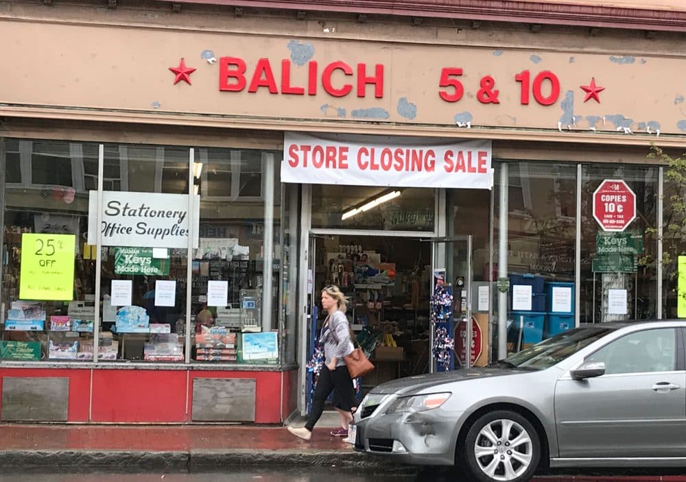 Balich 5 & 10 closes for good on Saturday. (Lisa Mullins/WBUR)