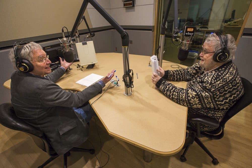 Charlie Pierce has joined Bill Littlefield on Only A Game for over two decades. (Jesse Costa/WBUR)