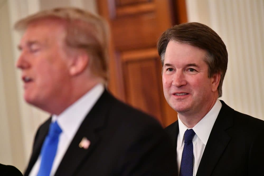 Supreme Court nominee Brett Kavanaugh listens to President Trump announcing his nomination in the East Room of the White House on July 9, 2018 in Washington, D.C. (Mandel Ngan/AFP/Getty Images)