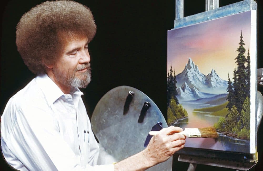Bob Ross paint-along evenings have been so popular that some libraries are creating waiting lists. (Courtesy Bob Ross Inc.)