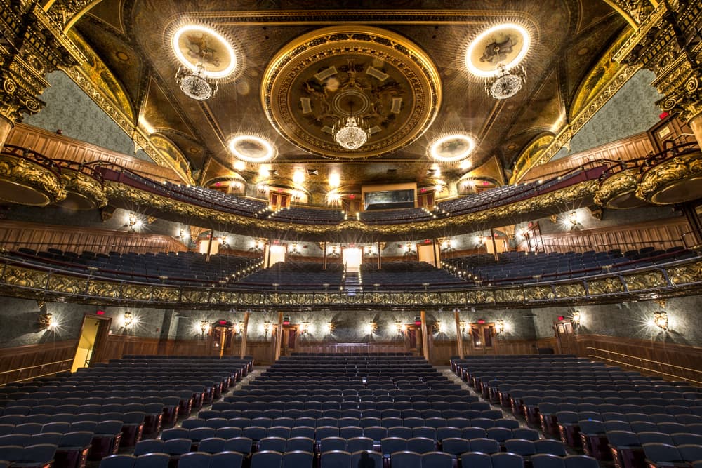 Emerson Colonial Theatre auditorium view from stage (Courtesy of Patrick Farrell)