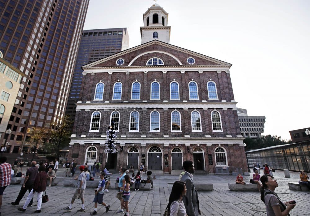 Faneuil Hall, of the most iconic buildings in Boston, where the earliest calls for independence from Britain were sounded in the late 1700s, is named for a man who owned and traded black slaves. Now a move to rename the historic structure is gaining momentum. (Charles Krupa/AP)