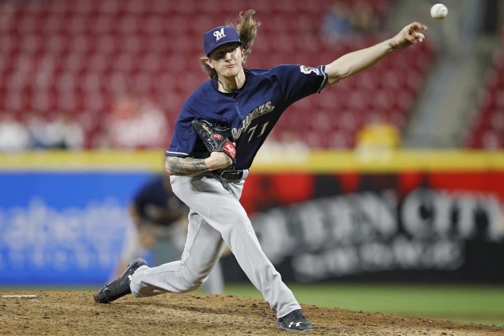 When he was 17, Milwaukee Brewers pitcher Josh Hader sent out a tweet that said &quot;I hate gay people.&quot; (Joe Robbins/Getty Images)