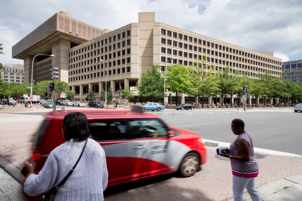 The J. Edgar Hoover Building, the Federal Bureau of Investigation headquarters, in Washington, D.C. (Andrew Harnik/AP)