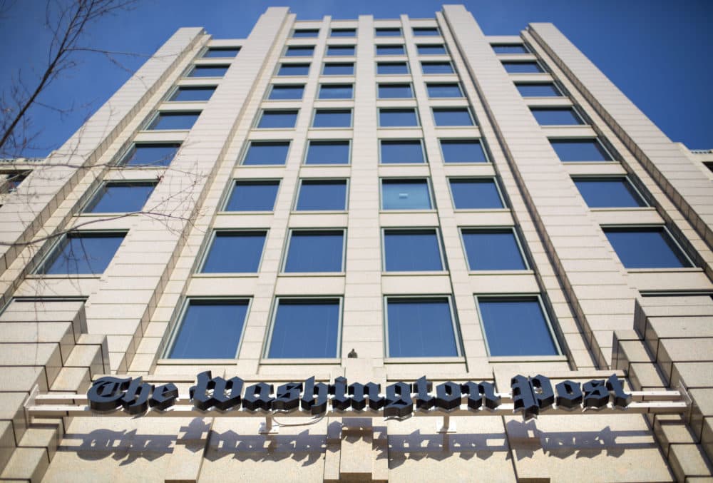 In this Dec. 11, 2015 file photo, the One Franklin Square Building in Washington, that houses the Washington Post newspaper. (Pablo Martinez Monsivais/AP)