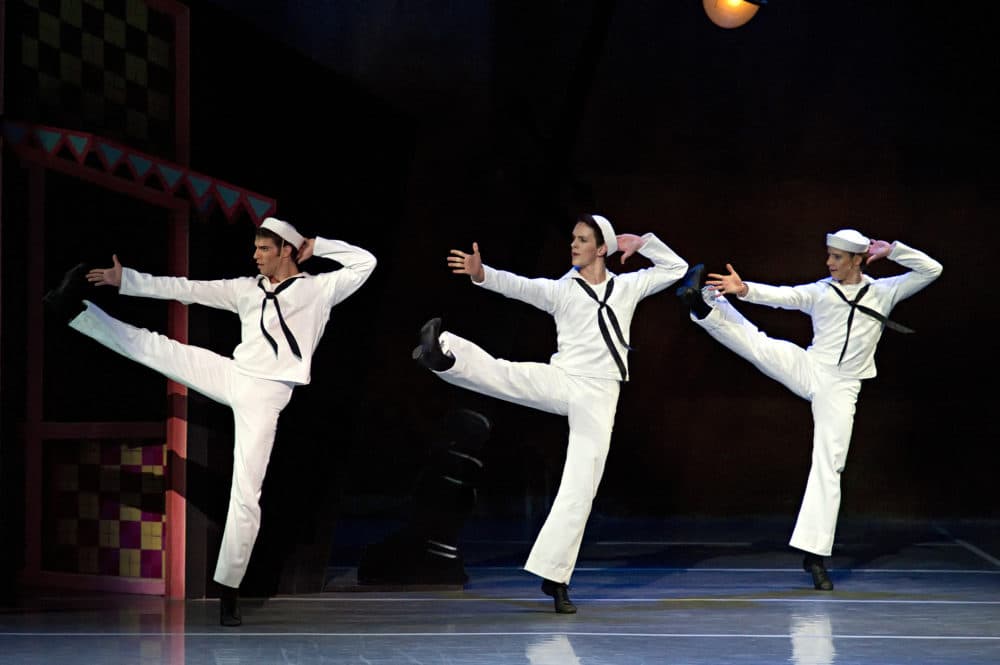 Boston Ballet dancers in Jerome Robbins' &quot;Fancy Free.&quot; (Courtesy Gene Schiavone/Boston Ballet)