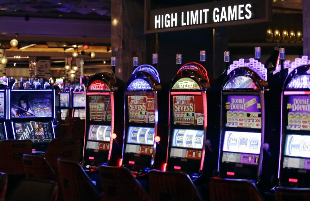 This photo shows slot machines outside the high limit games room during a preview tour at the MGM Springfield casino in Springfield. (Charles Krupa/AP)