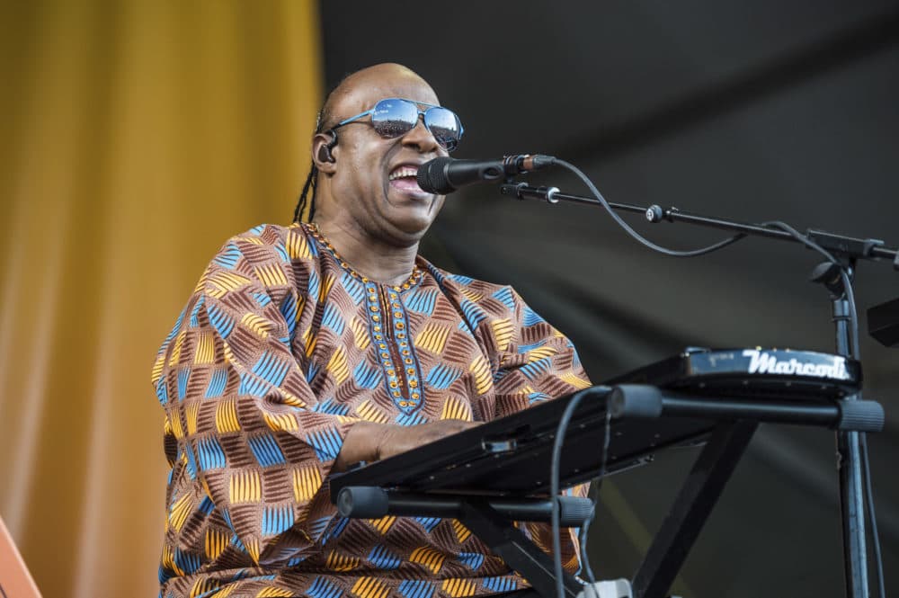 Stevie Wonder performs at the New Orleans Jazz and Heritage Festival in 2017. (Amy Harris/Invision/AP)