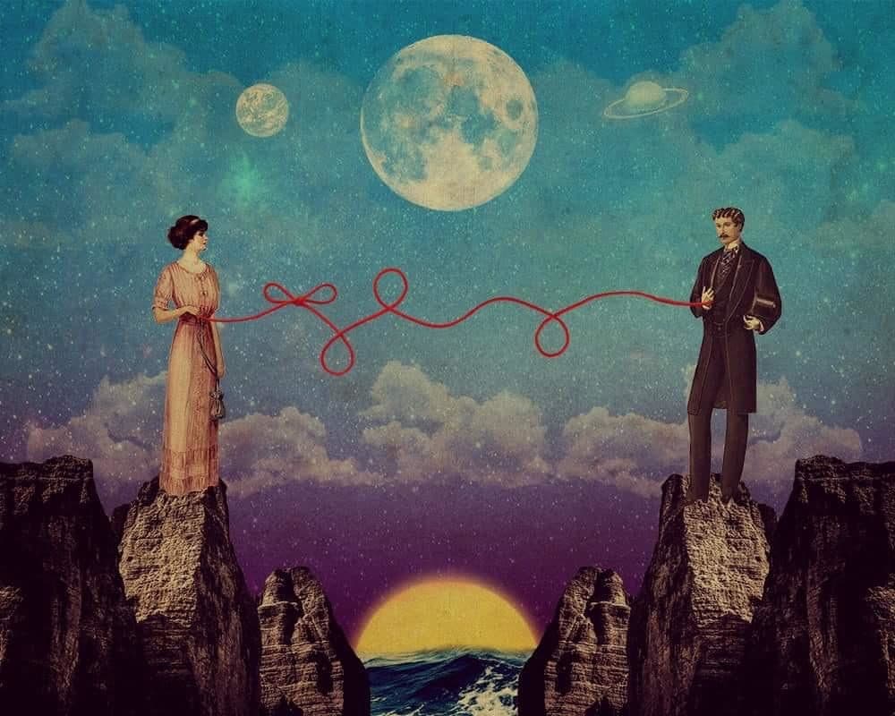 &quot;The Red Thread of Fate,&quot;digital collage, 10x8in. (u/hercoffin)