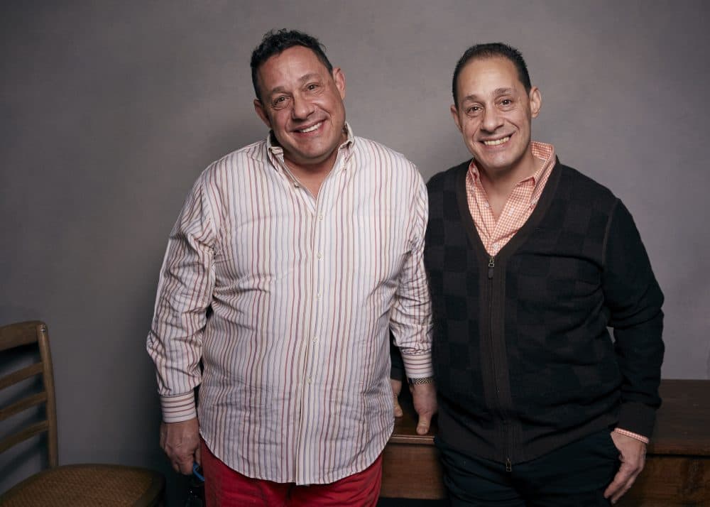 David Kellman, left, and Robert Shafran pose for a portrait to promote the film, &quot;Three Identical Strangers&quot;, at the Music Lodge during the Sundance Film Festival on Friday, Jan. 19, 2018, in Park City, Utah. (Taylor Jewell/Invision/AP)