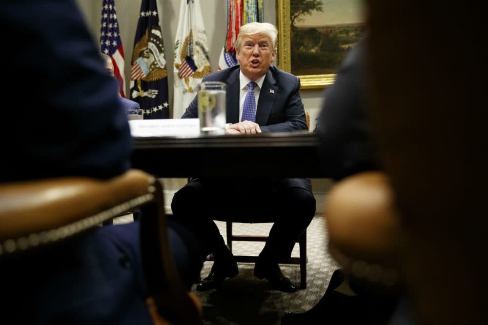 President Donald Trump speaks during a roundtable at the White House, Thursday, Aug. 23, 2018, in Washington. (Evan Vucci/AP)