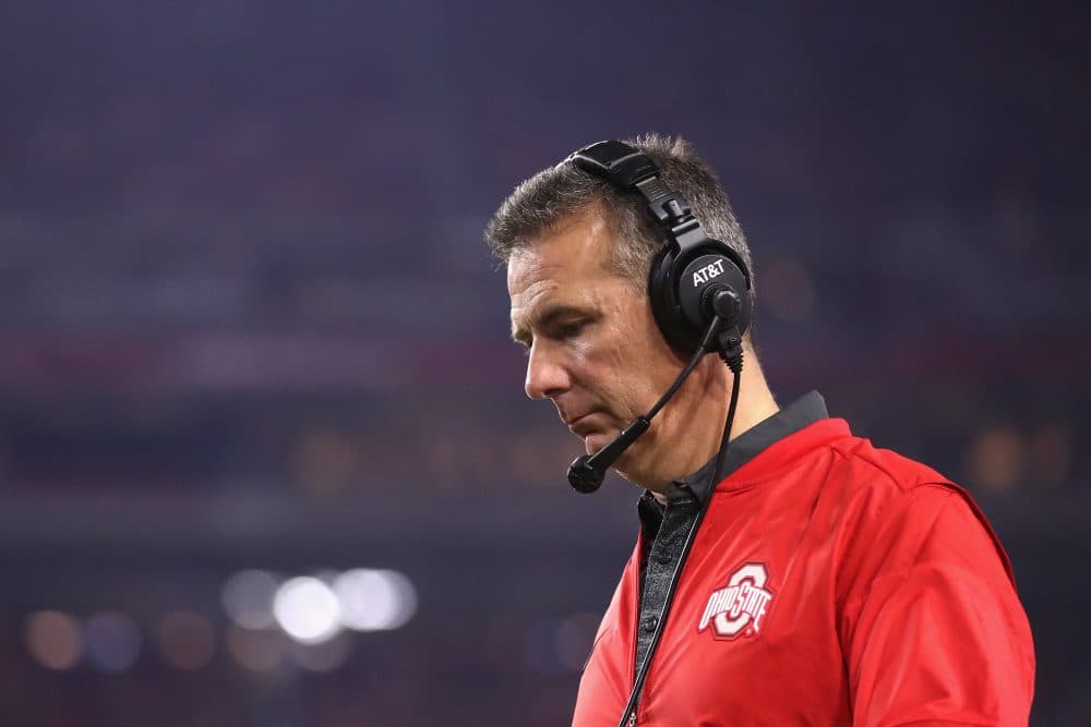 Ohio State head football coach Urban Meyer was suspended three games without pay to begin the 2018 season. (Christian Petersen/Getty Images)