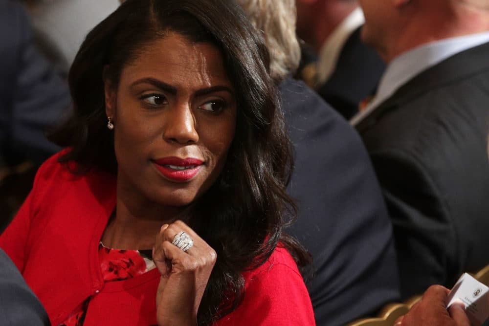 Former White House aide Omarosa Manigault 
attends a nomination announcement at the East Room of the White House  on Oct. 12, 2017 in Washington, DC. (Alex Wong/Getty Images)