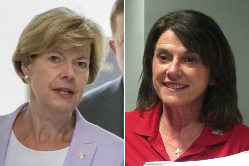 Democratic incumbent Sen. Tammy Baldwin (left) is facing Republican challenger Leah Vukmir in Wisconsin. (AP Photos)