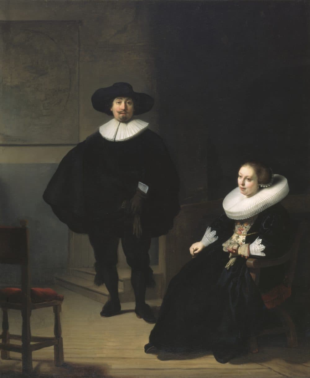 Rembrandt van Rijn's &quot;A Lady And Gentleman In Black,&quot; painted in 1633. Oil on canvas, 131.6 x 109 cm (51 13/16 x 42 15/16 in.) (Courtesy Isabella Stewart Gardner Museum)