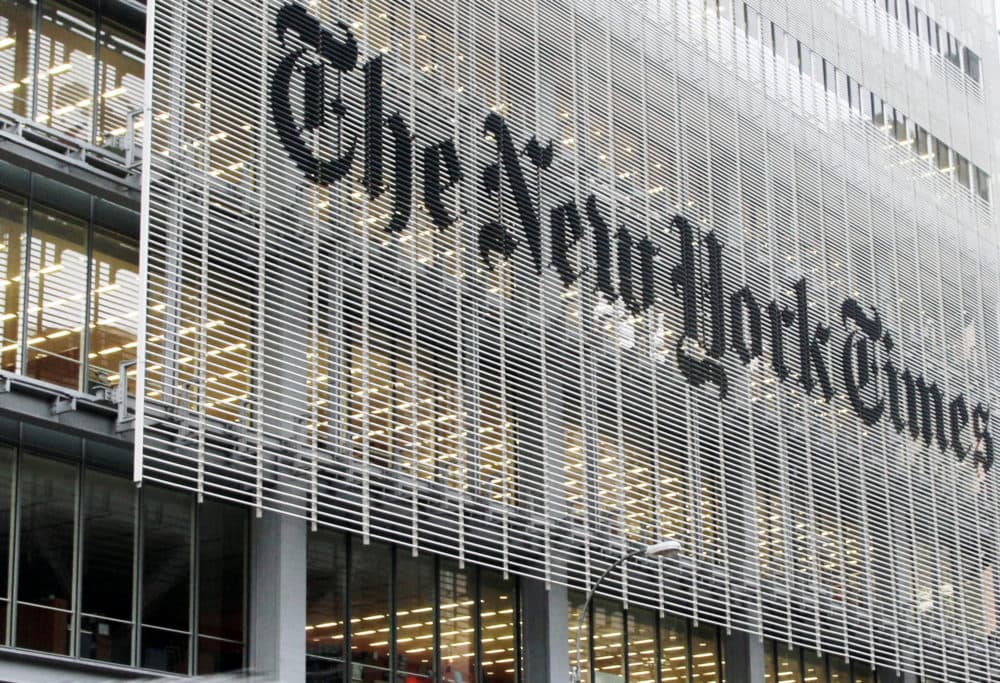 The New York Times building in New York. (Richard Drew/AP)