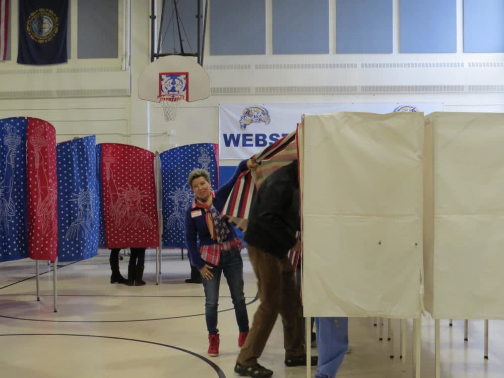 A polling place in New Hampshire is shown. (Dan Tuohy/NHPR)