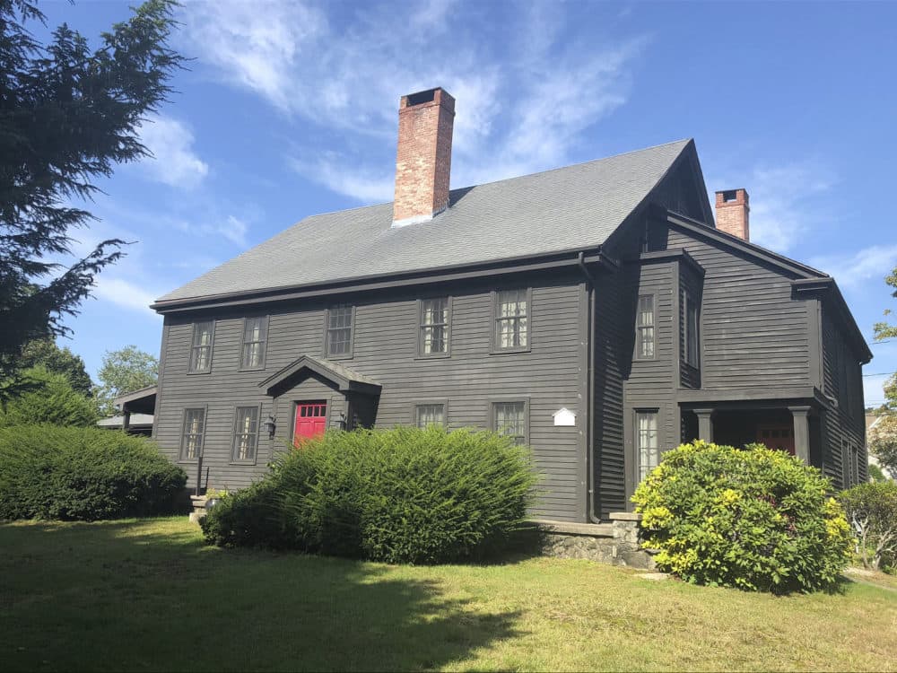 In this Sept. 17, 2018, photo provided by J Barrett & Company, a house in Peabody, Mass., built in 1638 that was once home to John Proctor, a victim of the Salem witch trials, is shown. The six-bedroom, two-bathroom home in Peabody, which at the time was part of Salem, is on the market for $600 thousand. (Joseph Cipoletta/ Barrett & Company via AP)
