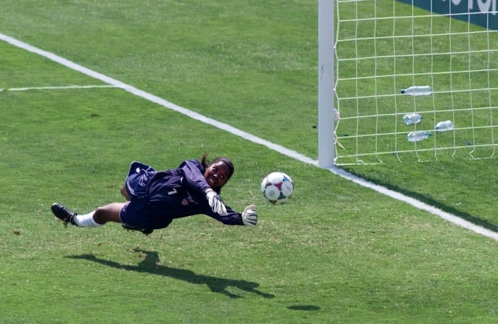 Briana Scurry's save in the 1999 Women's World Cup final shootout set the stage for a Team USA win. (AP Photo/Eric Risberg)