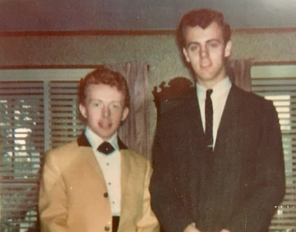 Myles Connor with Al Dotoli in the 1960s before they played a show with the Beach Boys. (Courtesy Al Dotoli)