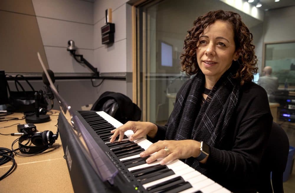 Luciana Souza, a Grammy Award winning musician, says she finds inspiration in the poetry of Leonard Cohen and Emily Dickinson. (Robin Lubbock/WBUR)