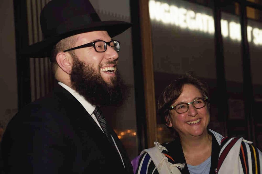 Rabbi Mike Moskowitz is one of the few ultra-Orthodox Jewish rabbis who not only support, but actively advocate for, LGBTQ individuals. He's pictured here with Rabbi Sharon Kleinbaum of the Congregation Beit Simchat Torah in New York. (Courtesy of Mike Moskowitz)