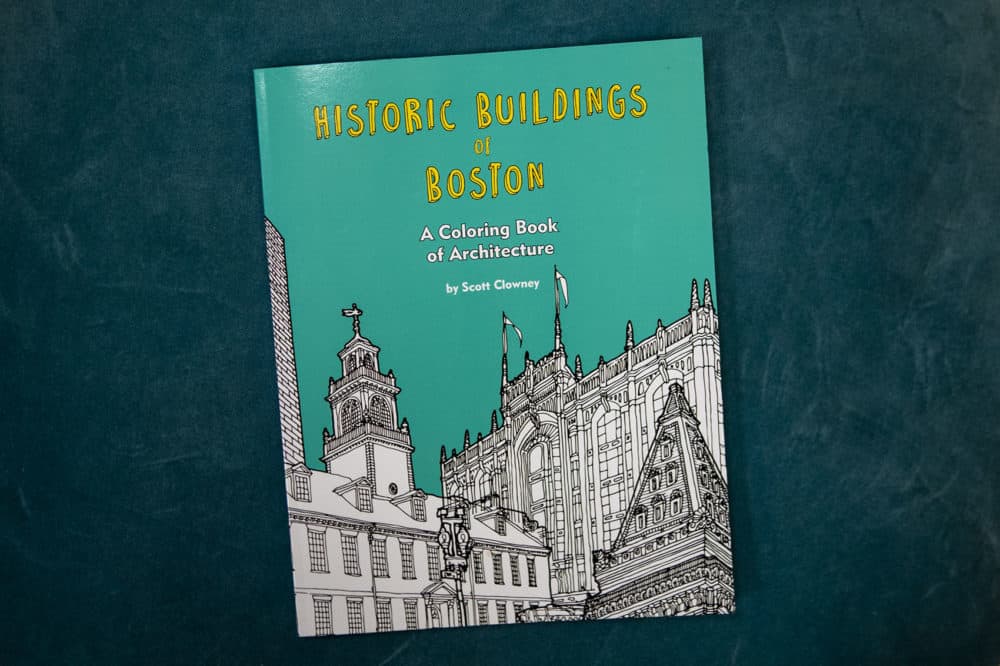 Historic Building Of Boston coloring book. (Jesse Costa/WBUR)