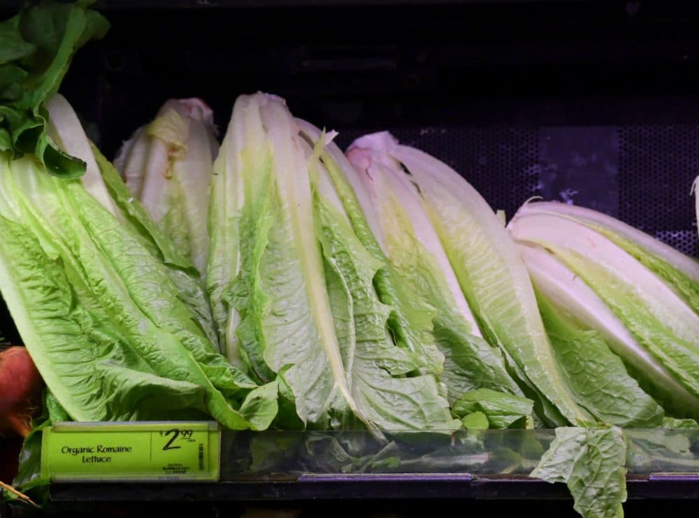 Romaine lettuce is seen on sale at a supermarket in Washington, D.C., on Nov. 20, 2018. (Andrew Caballero-Reynolds/AFP/Getty Images)