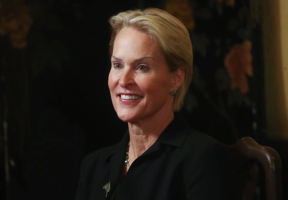 Scientist Frances Arnold, winner of the 2018 Nobel Prize in chemistry, smiles at a celebratory press conference at Caltech on Oct. 3, 2018 in Pasadena, Calif. (Mario Tama/Getty Images)