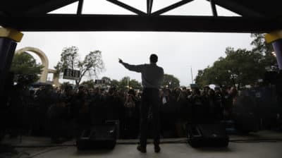 Democratic U.S. Senate candidate Beto O'Rourke speaks at a rally, Monday, Oct. 15, 2018, in San Antonio. (Eric Gay/AP)