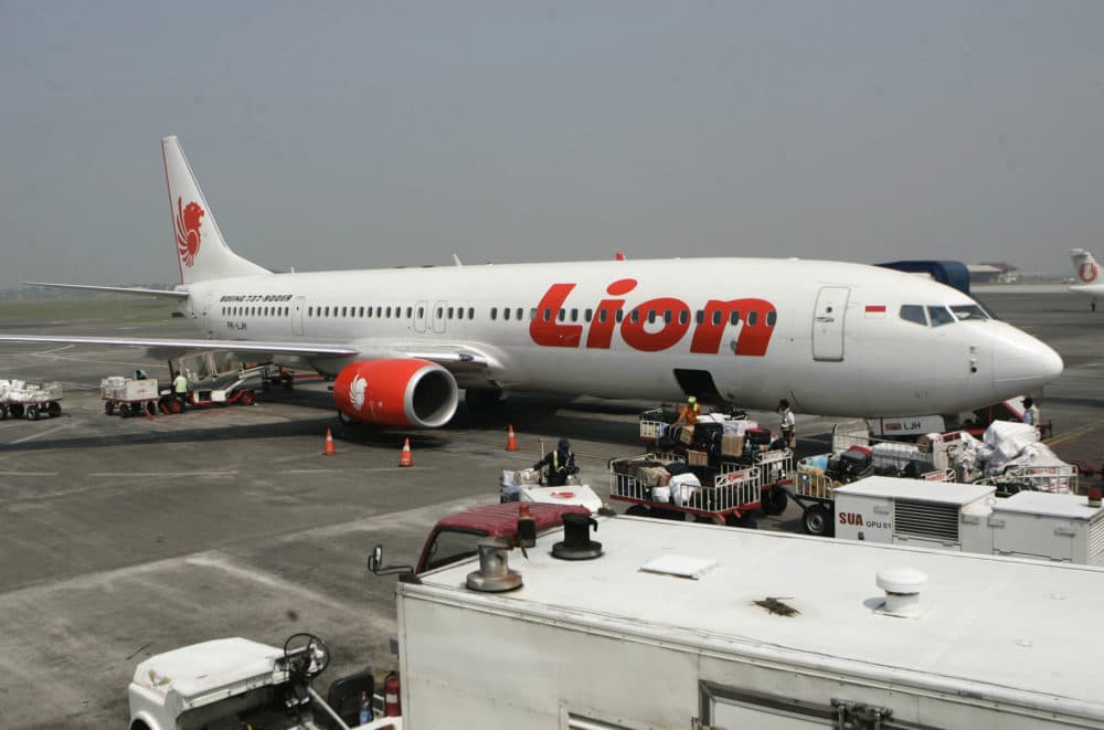In this May 12, 2012 file photo, a Lion Air passenger jet is parked on the tarmac at Juanda International Airport in Surabaya, Indonesia. (Trisnadi/AP)