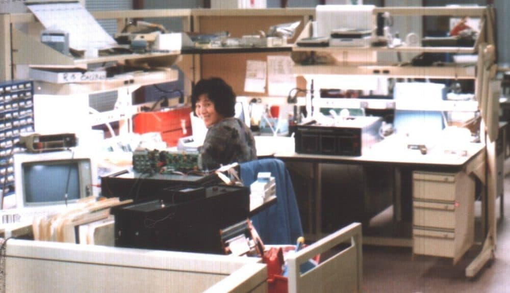 The author's friend, Cuc, is pictured here, at work in Cambridge, circa 1990. (Courtesy)