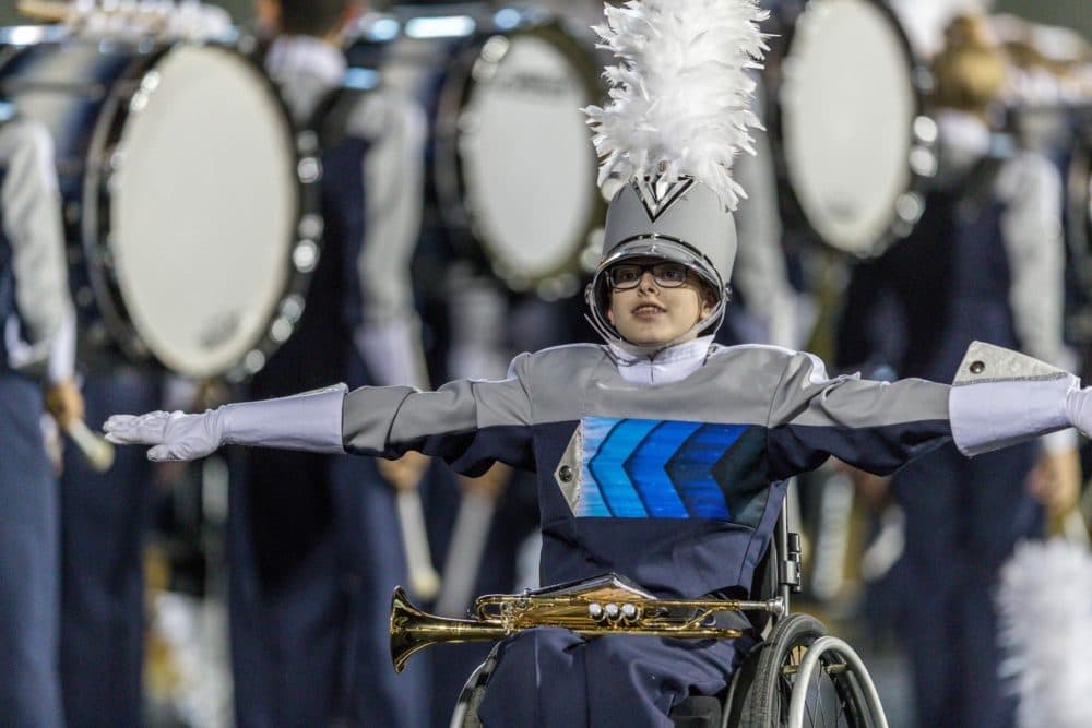 Drew Bell performs with the Keller High School Marching Band. (Photo: Rick Eliseon)