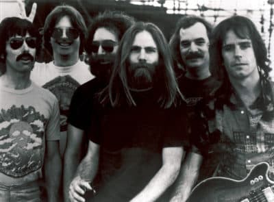 This undated file photo shows Grateful Dead band members, from left, Mickey Hart, Phil Lesh, Jerry Garcia, Brent Mydland, Bill Kreutzmann, and Bob Weir. (AP)